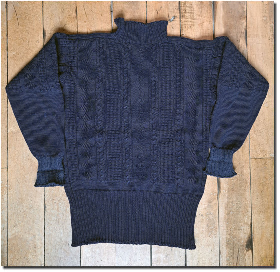 Flamborough Gansey with re-knitted cuffs