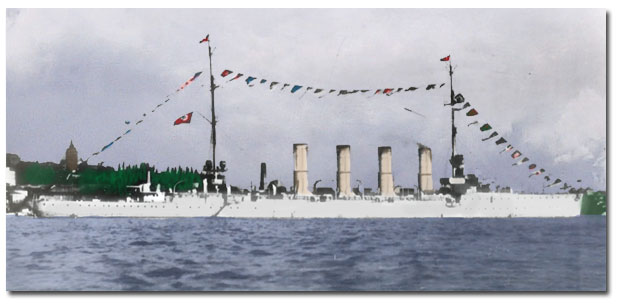 SMS Breslau, anchored in the Bosphorus