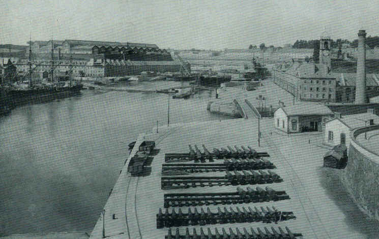 The French naval base at Brest on the Atlantic Coast